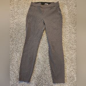 Maurices, Black/Tan Patterned Ankle/Crop Skinny Pants, SIZE M